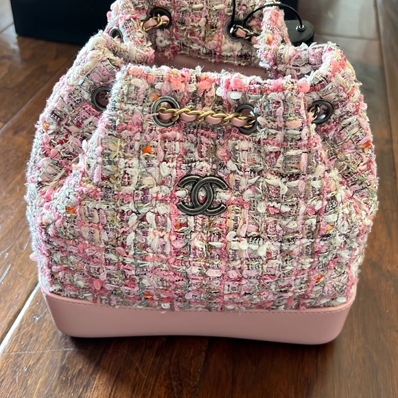 Chanel Gabrielle pink Tweed Backpack, small - Picture 5 of 8